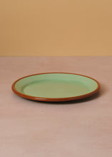Load image into Gallery viewer, Enamel Plate Mint &amp; Light Brown
