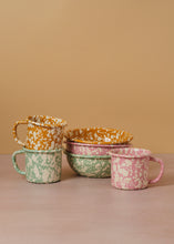 Load image into Gallery viewer, Enamel Bowl Rose Splatter
