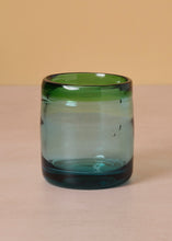 Load image into Gallery viewer, Blown Glass Tumbler Green Rim
