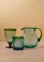 Load image into Gallery viewer, Blown Glass Wine Green Rim

