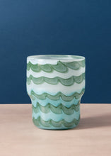 Load image into Gallery viewer, Waves Glass Vase Aqua
