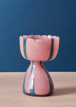 Load image into Gallery viewer, Green &amp; Lilac Waves Hyacinth Vase
