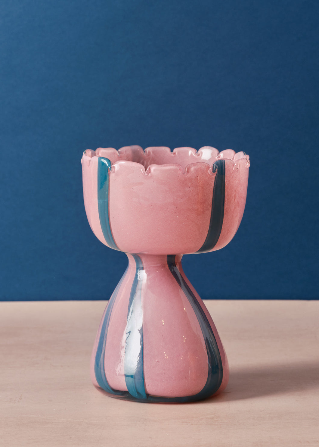 Green & Lilac Waves Hyacinth Vase