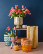 Load image into Gallery viewer, Khaki Cannes Hurricane Vase

