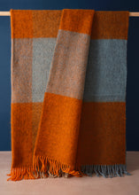 Load image into Gallery viewer, Gotland Check Orange Throw
