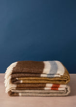 Load image into Gallery viewer, Gotland Stripe Throw Brown, Beige &amp; Red
