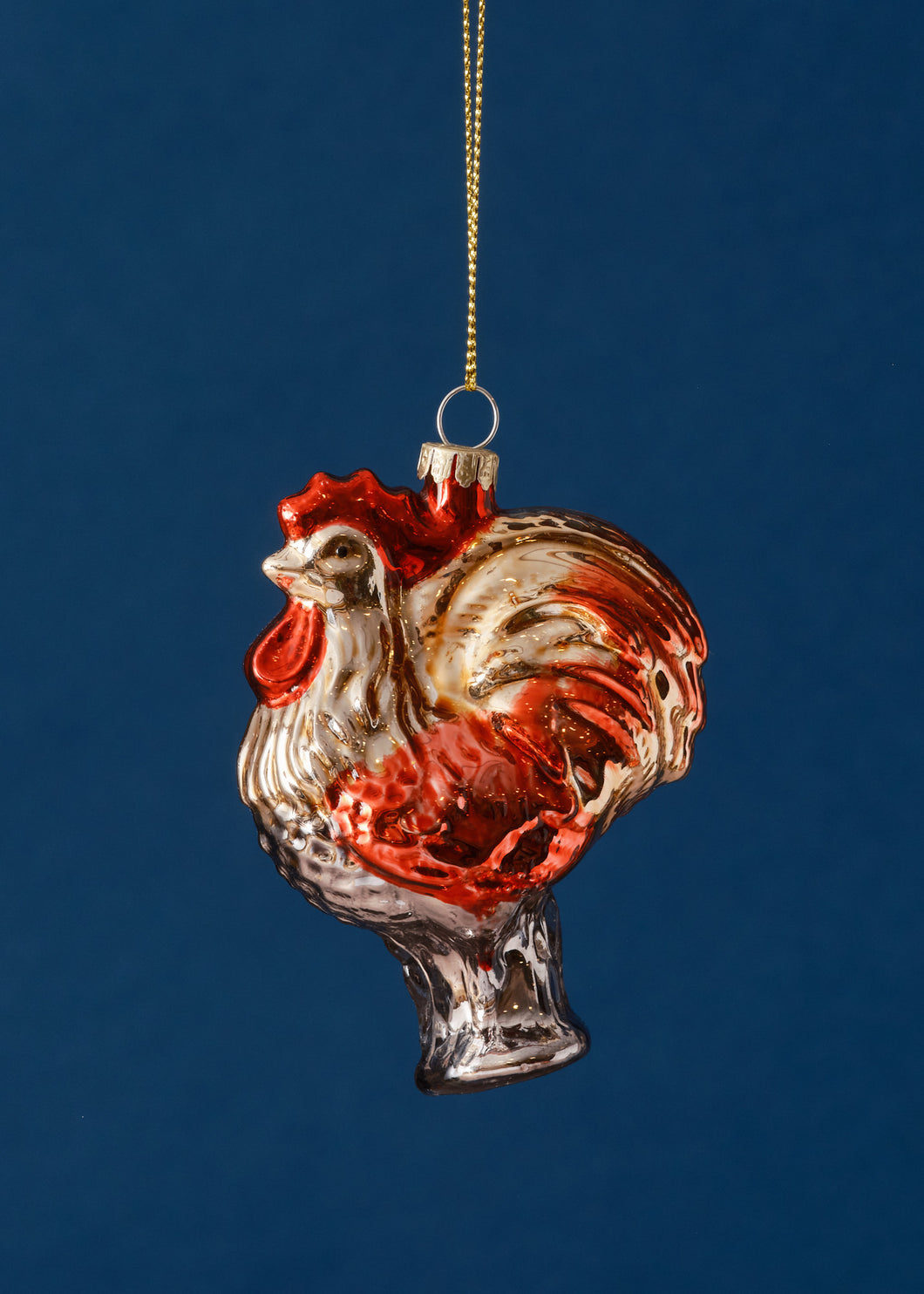 Glass Rooster Decoration