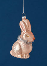 Load image into Gallery viewer, Rabbit With Tinsel Glass Decoration
