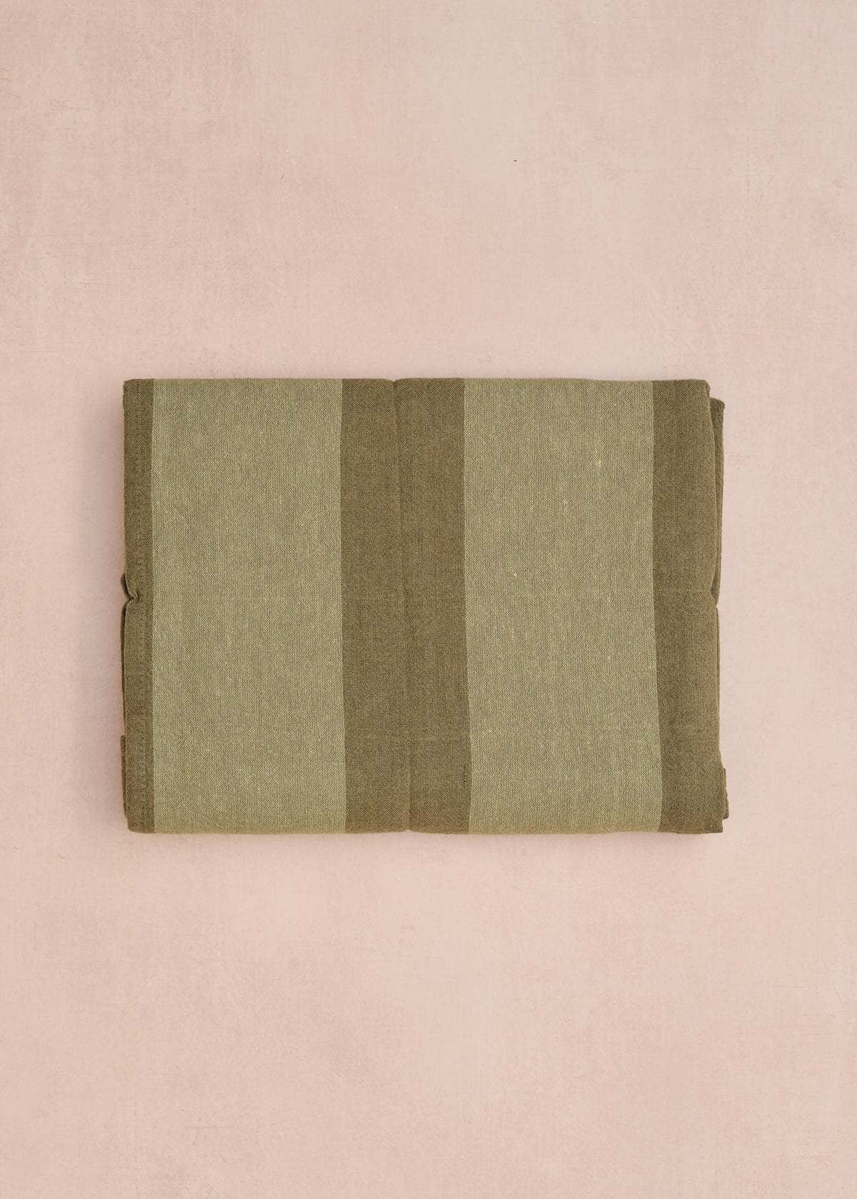 Khaki Striped Tablecloth