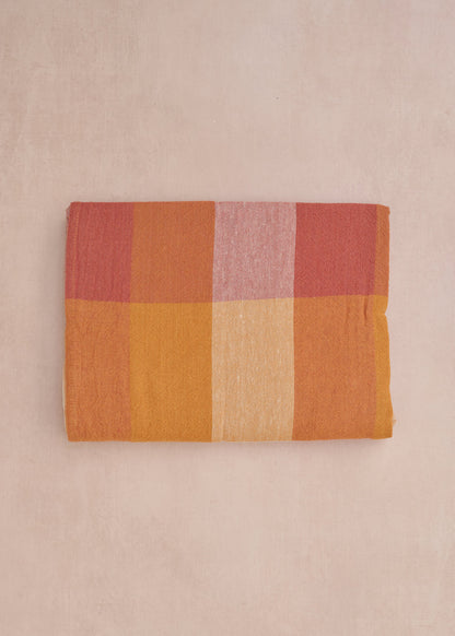 Terre Brulee Check Tablecloth