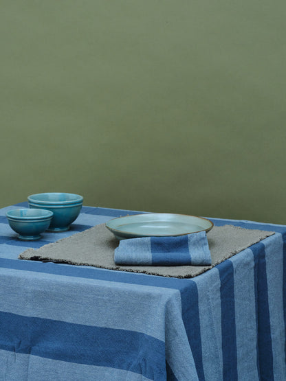 Terre Brulee Striped Tablecloth