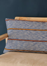 Load image into Gallery viewer, Blue Dresser Stripe Cushion
