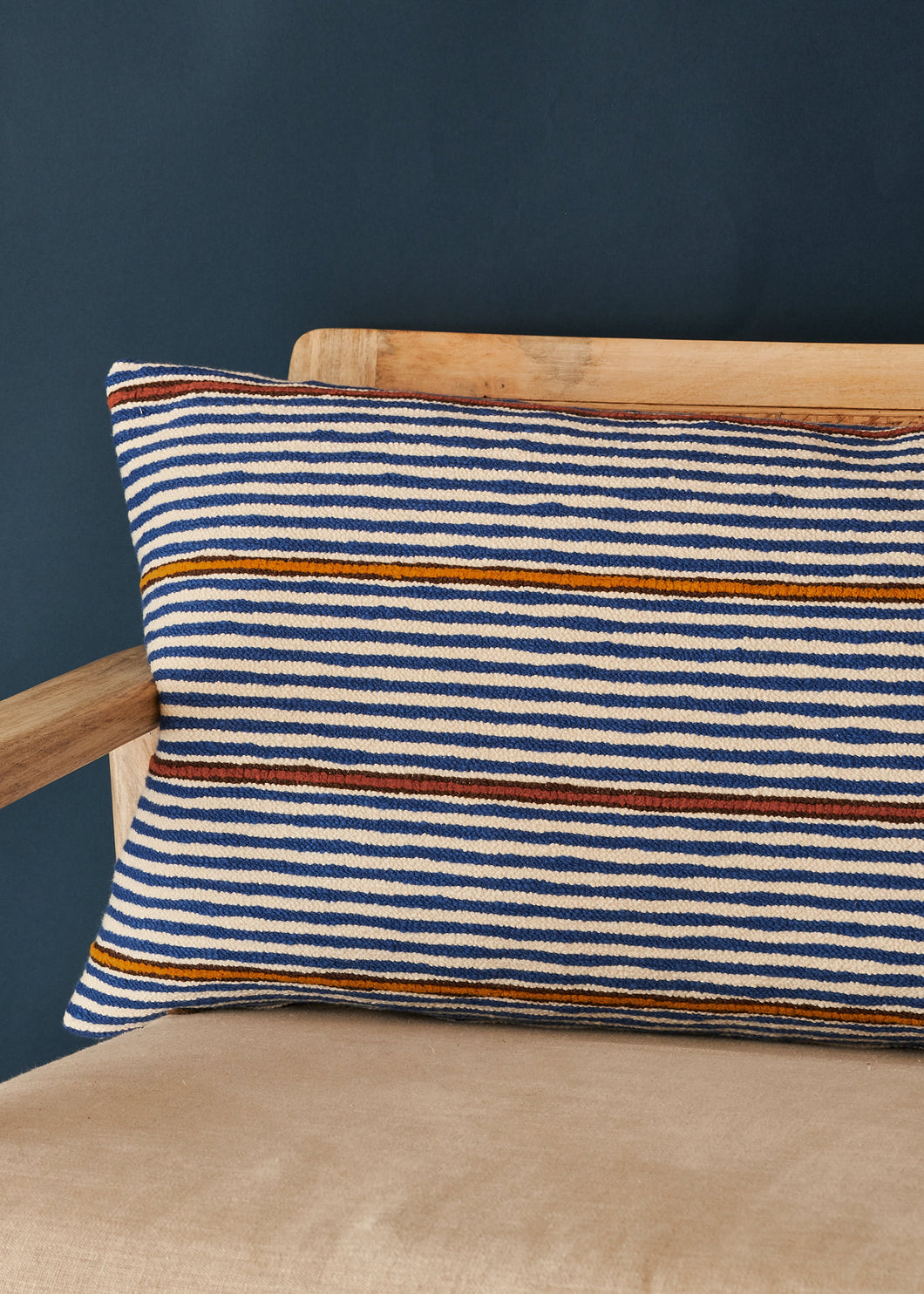 Blue Dresser Stripe Cushion