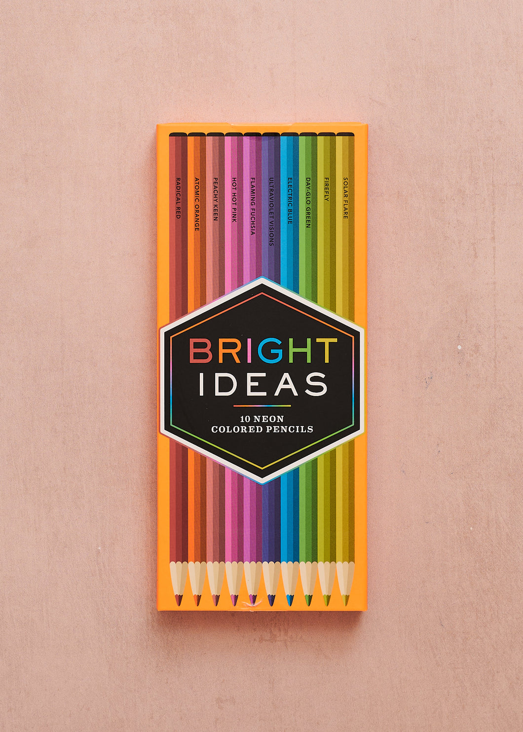 Set Of 10 Neon Coloured Pencils