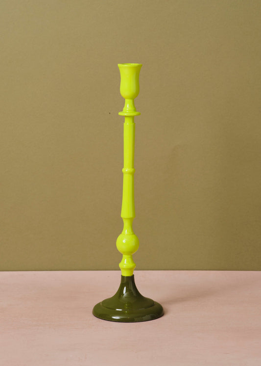 Citron & Moss Enamel Candle Holder