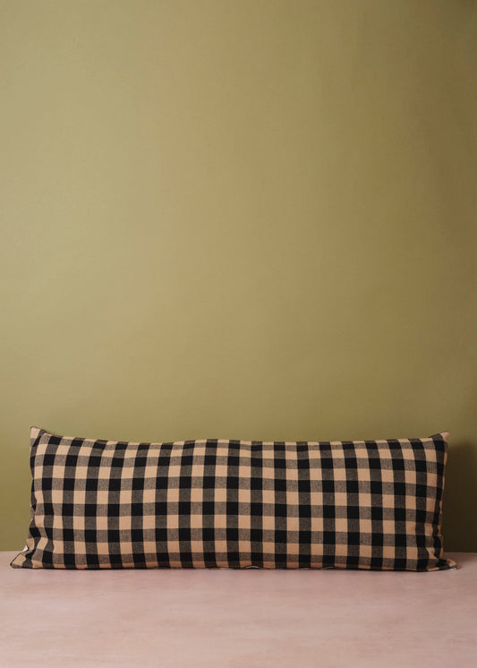 Peanut & Rye Check Cushion