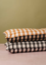 Load image into Gallery viewer, Khaki &amp; Chestnut Check Cushion
