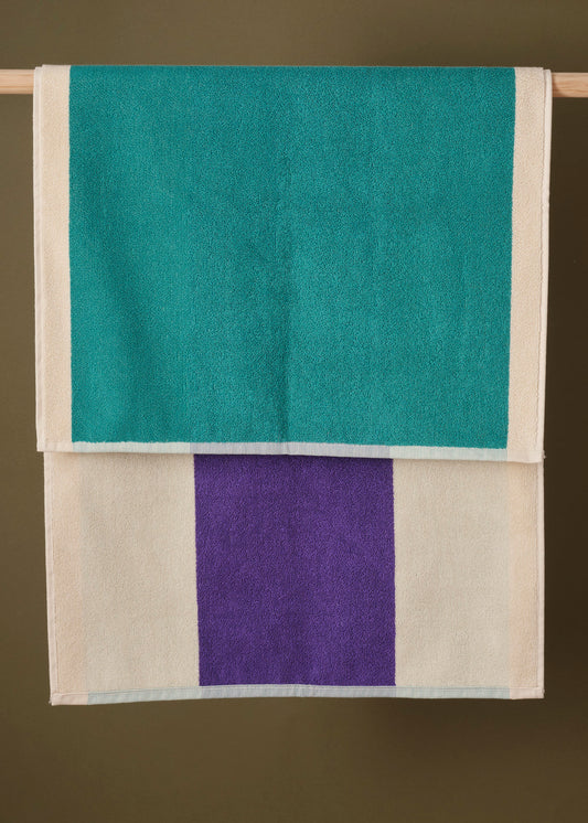Towel Turquoise & Purple