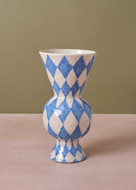 Rhombic Vase Blue