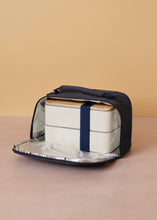 Load image into Gallery viewer, Bento Lunch Box &amp; Bag White/Blue
