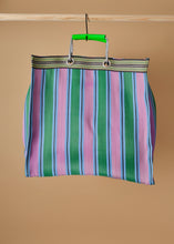Load image into Gallery viewer, Recycled Square Green &amp; Purple Bag
