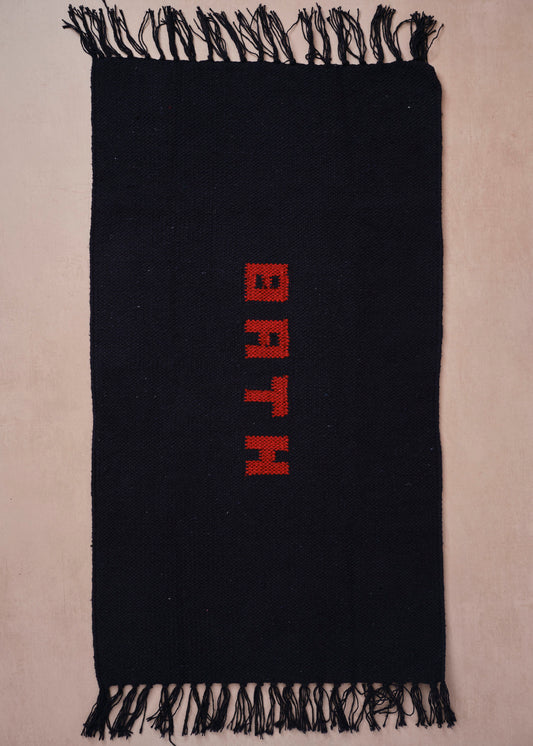 Recycled Yarn Bath Mat Navy