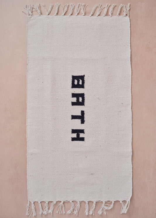 Recycled Yarn Bath Mat White