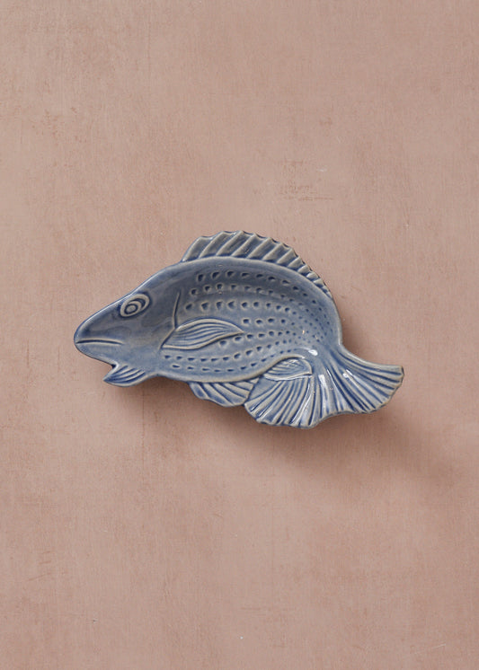 Pescado Fish Plate Blue