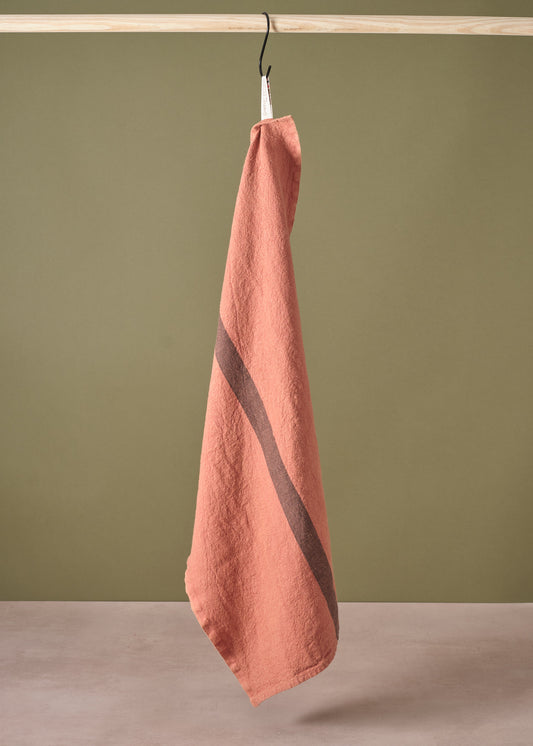 Tea Towel Doudou Stripe Terracotta