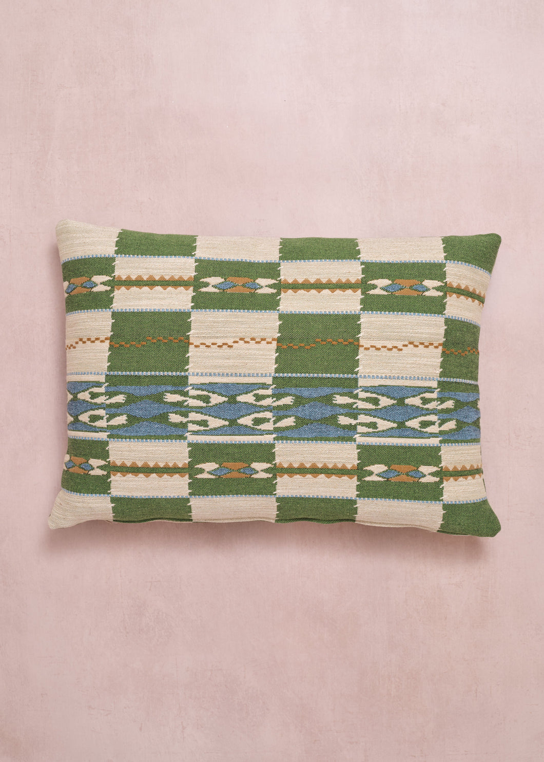 Chubby Check Green Cushion