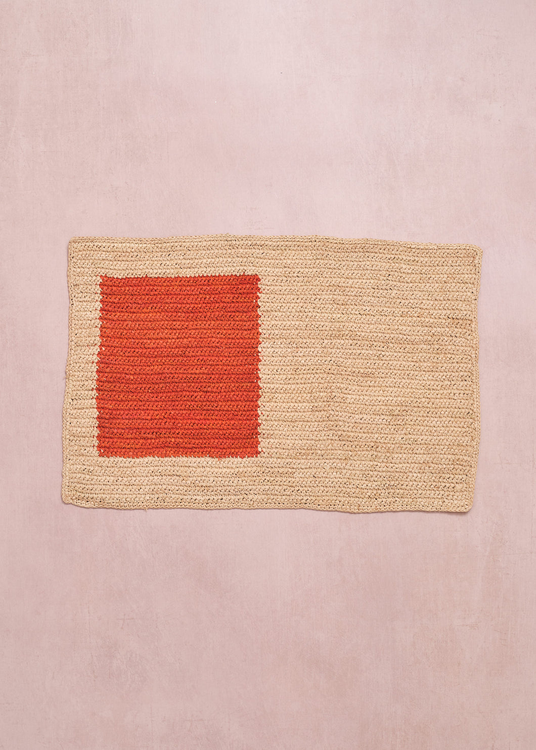 Orange Raffia Placemat