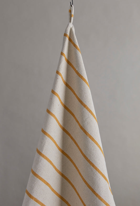 Recycled Cotton Stripe Mustard