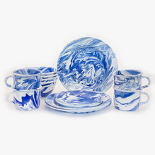 Load image into Gallery viewer, Blue Marbled Enamelware
