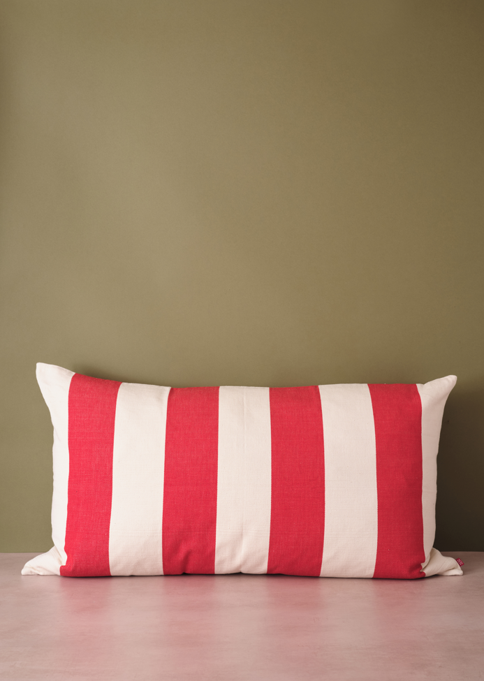 Fifi Red & Off White Cushion