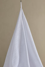 Load image into Gallery viewer, Striped Sheer Voile White-Double Width
