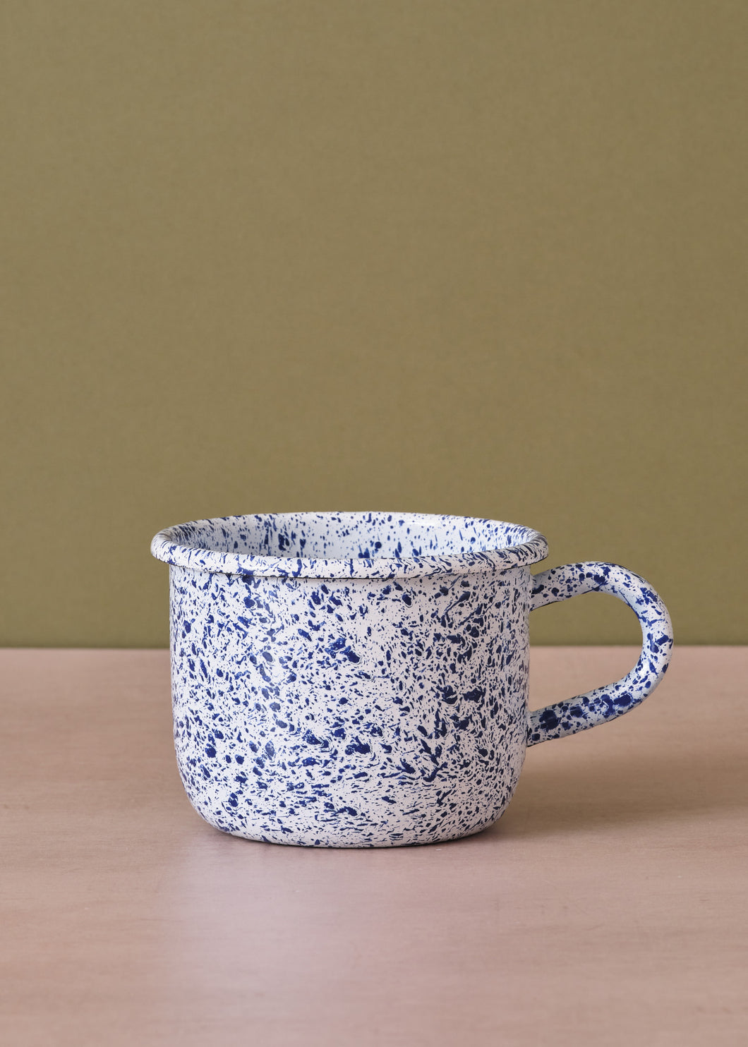 Enamel Mug Splatter Blue