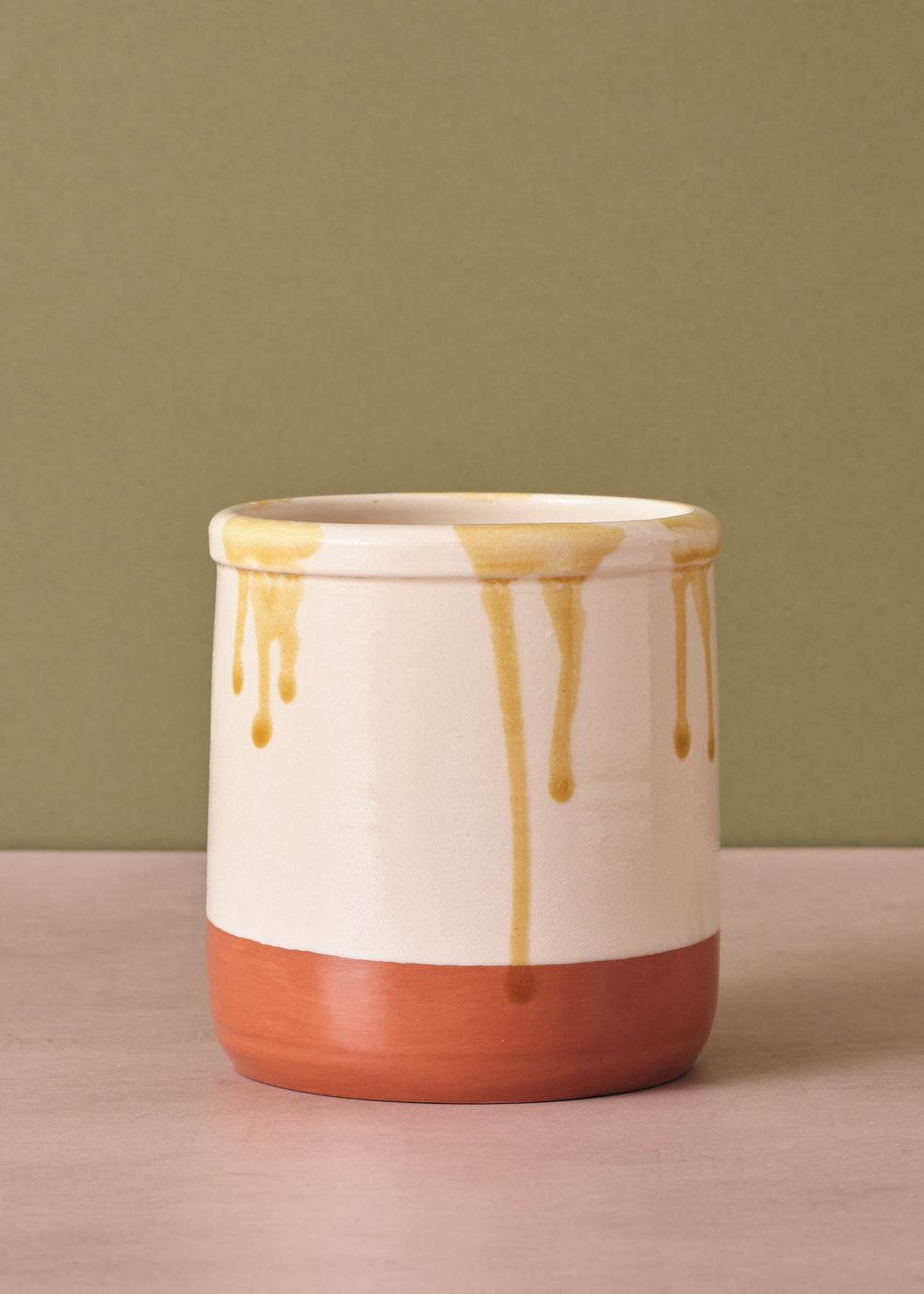 Kitchen Jar Yellow Drip Small
