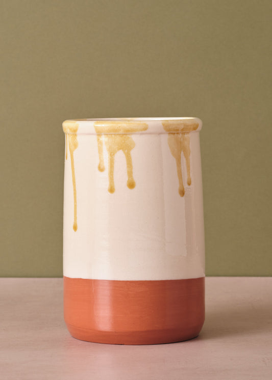 Kitchen Jar Yellow Drip Large