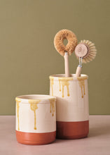 Load image into Gallery viewer, Kitchen Jar Yellow Drip Small
