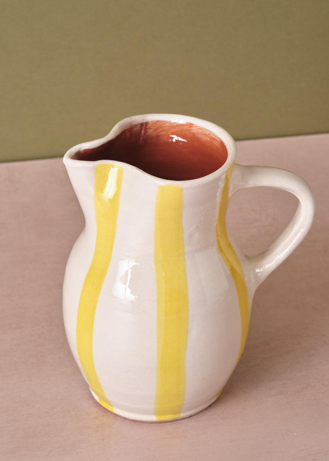 Yellow Striped Jug