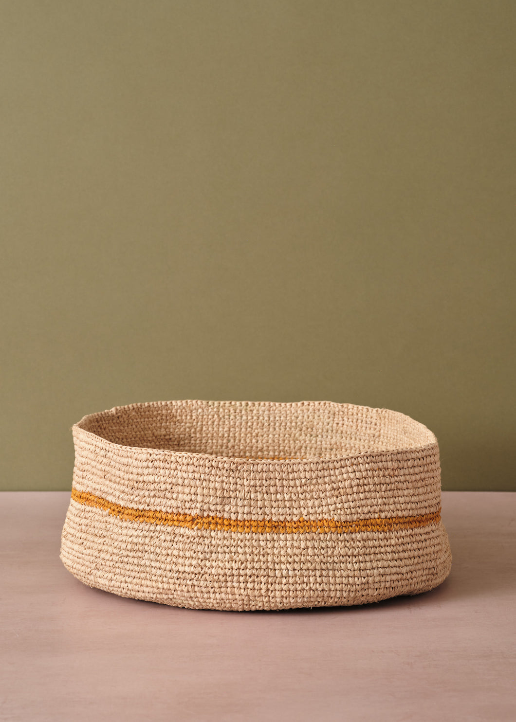 Egg Basket Single Stripe Mustard