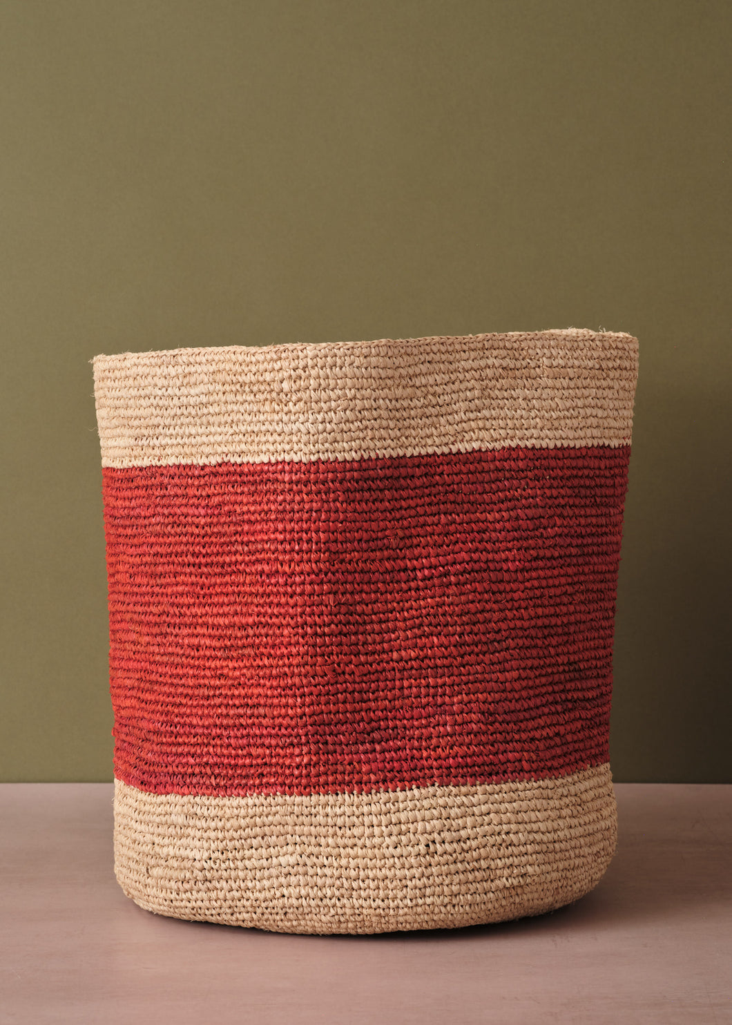 Large Block Basket Orange