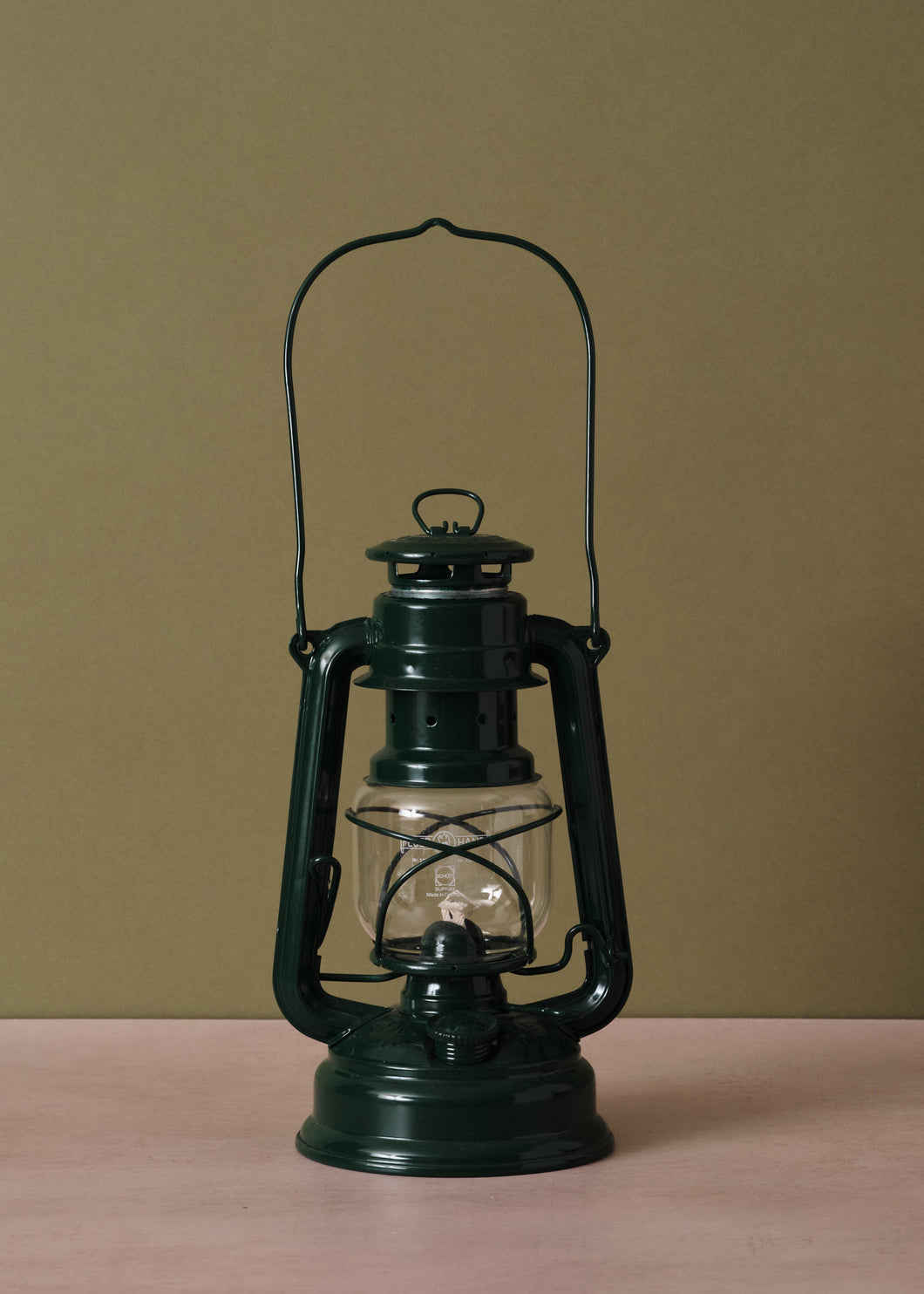 Hurricane Lantern Moss Green