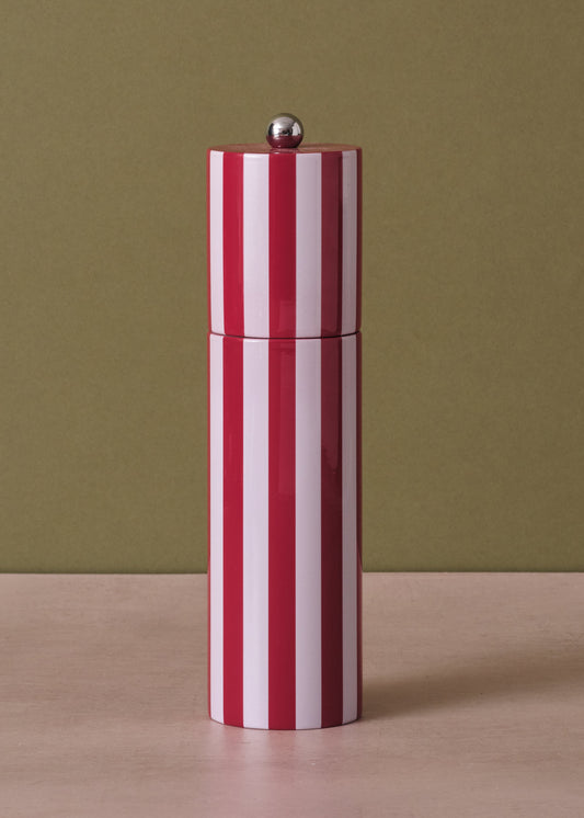 Column Grinder Striped Burgundy