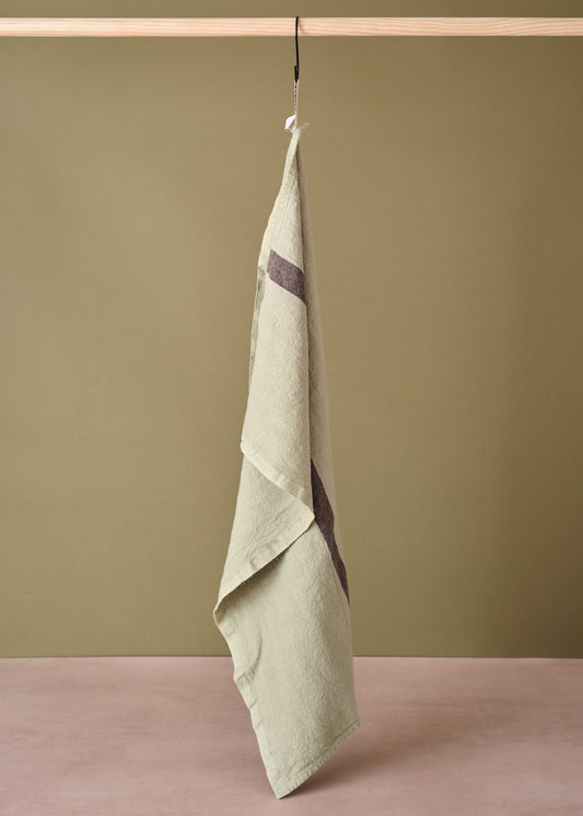 Tea Towel Doudou Stripe Pistache