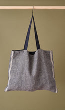 Load image into Gallery viewer, Linen Tote Duo Blue
