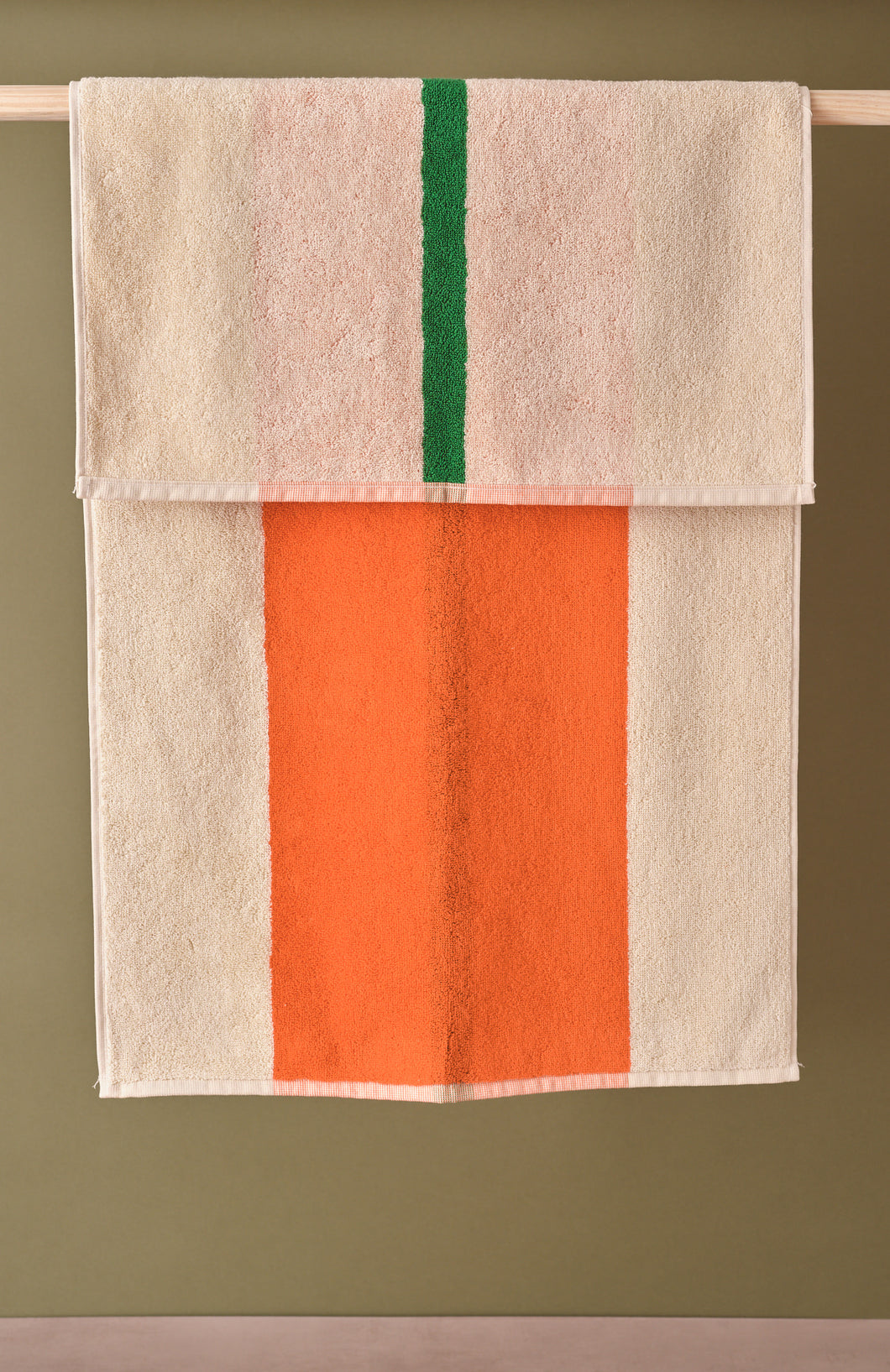 Towel Orange & Green