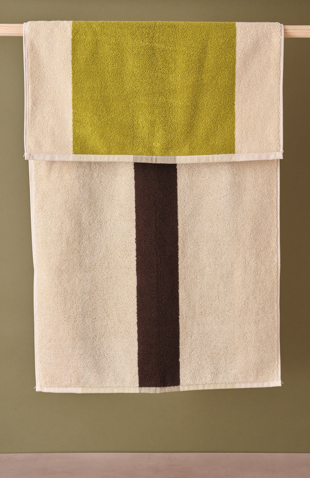 Towel Brown & Lime
