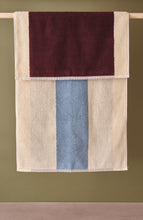 Load image into Gallery viewer, Towel Sky Blue &amp; Bourdeaux
