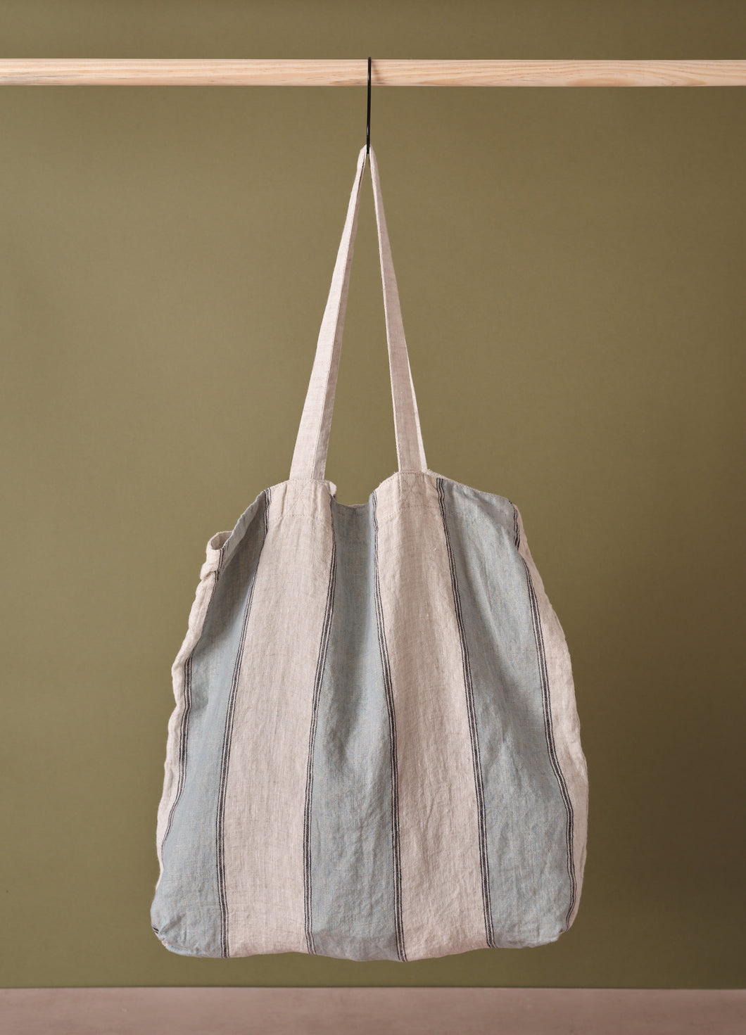 Ecluse Blue Linen Tote
